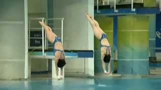 FINA Diving World Series Platform 10m Women Sync Beijing 2012 part 2 [upl. by Wilburt]