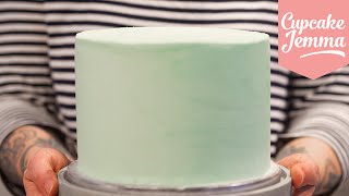 Masterclass How to Decorate a Layer Cake with Smooth Buttercream Icing  Cupcake Jemma [upl. by Cirdor]