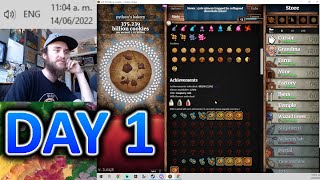 Cookie Clicker 100 Speedrun  Day 1 [upl. by Aborn]