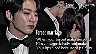 When your forced mafia husband kiss you aggressively and made your lips bleed cuz of10 JJKFf [upl. by Wachter]