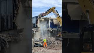 Queensgate Market Huddersfield being demolished Huddersfield Bid  Blueprint [upl. by Ahsitam]