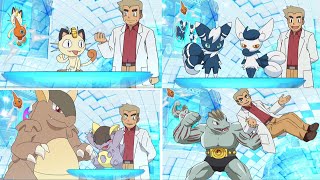 Mega Kangaskhan Meowstic  Machoke  Meowth attacks Professor Oak Professor Oak Funny Moments XY [upl. by Libbna92]