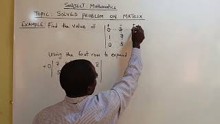 Mathematics Jamb question on 3 by 3 matrix [upl. by Onifled]