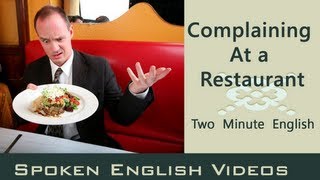 Complaining at a Restaurant  Food English Conversation  English lesson about food [upl. by Maury]