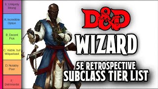 Wizard Subclass Tier List  DampD 5e Retrospective [upl. by Pablo]