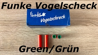 Funke Vogelschreck  GRÜN  GREEN  Funke Knallpatronen  15mm PyroKnallpatronen [upl. by Akerley]