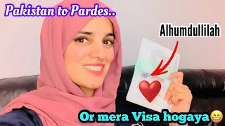 Or mera Visa aa gaya 🥰🥰   PAk to UK Vlog Part 1 [upl. by Llahsram]