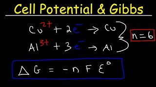 Cell Potential amp Gibbs Free Energy Standard Reduction Potentials Electrochemistry Problems [upl. by Fern]