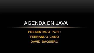 AGENDA DE CONTACTOS EN JAVA [upl. by Marylou831]