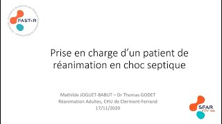 Prise en charge dun patient de réanimation en choc septique [upl. by Ginnie738]