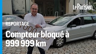 La 307 de Fabrice passe son million de kilomètres devant lusine Peugeot de Sochaux [upl. by Aicined196]