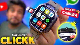 A Better 4G ANDROID Smartwatch with BuiltIn CAMERA  ⚡️ FireBoltt CLICKK Smartwatch Review [upl. by Charlet]