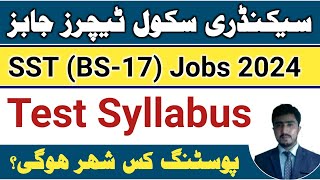 Fpsc SST Jobs 2024 syllabus  SST jobs details  FPSC SST BS 17 salary  duty city [upl. by Heigho]