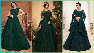 Unique Green Gown Designs for Girls  Fashion Trends to Follow [upl. by Ttevy866]