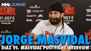 Jorge Masvidal Disputes Scoring in Loss to Nate Diaz 8 Rounds to 2 is Fcking Nuts [upl. by Anoyet890]