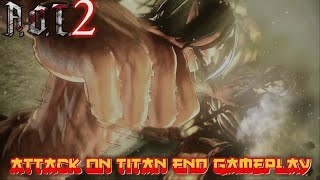 Beating Armored and Colossal Titan Attack on Titan End Gameplay [upl. by Kirt]