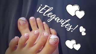 🤗Uñas DECORADAS de los PIES 2020 FÁCILES❤️❤️ [upl. by Danieu]