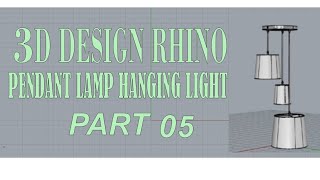 Pendant lamp hanging light 3D resign rhino project product [upl. by Kcirreg]