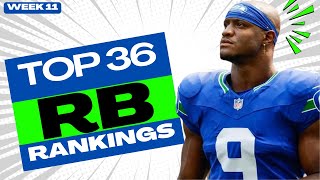 Week 11 RB Rankings Top 36  Fantasy Football 2024 [upl. by Eigroeg42]