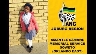 WATCH LIVE MEMORIAL SERVICE FOR BABY AMANTLE UNDERWAY SOWETOORLANDO EAST [upl. by Lombard777]