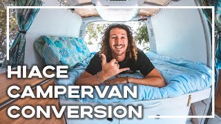 4 Day Toyota HiAce Campervan Conversion 🚐 Inc Build Links  Stoked For Travel [upl. by Eyks597]