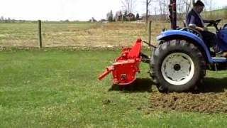 Barreto HeavyDuty FullSized Tiller Rental How to operate in very hard soil [upl. by Xed598]