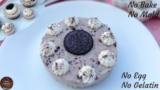 Mini Oreo Cheesecake  No Egg NO Gelatin No Bake Oreo Cheesecake recipe  Eggless Oreo Cheesecake [upl. by Bluma]