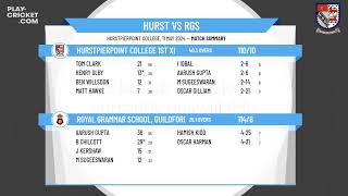 Hurstpierpoint College 1st XI v Royal Grammar School Guildford 1st XI [upl. by Binnie]