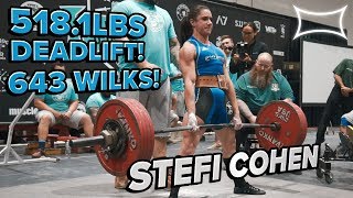 Stefi Cohen AllTime World Record Deadlift  US Open 2018 [upl. by Sternick121]