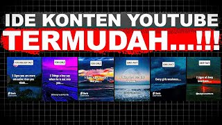 PEMULA WAJIB COBA INI KONTEN YOUTUBE YANG PALING BANYAK DIMINATI 2024 Ide Konten Youtube 2024 [upl. by Sharl]