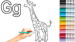 How To Draw A Giraffe Step By Step  Giraffe Drawing EASY  Easy Drawing Tutorials जिराफ कैसे बनाएं [upl. by Pisano]