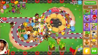 KartsNDarts Bloons Tower Defense 6 Hard Difficulty [upl. by Vaas206]