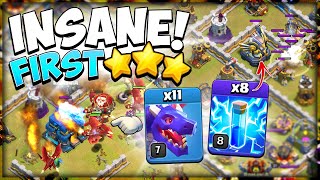 Most OP 3 Star Produced in a While NEW to TH12 Zap Dragon Attack Strategy Clash of Clans [upl. by Urson]