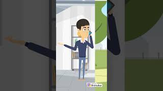 Simple animation using animaker with AI voice  shorts cartoon 2danimation hindi animaker [upl. by Yraccaz857]