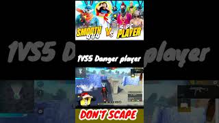 Smooth 444 vs 5 danger pc player 😎 ll nonstop bhai reaction on smooth 444👽freefire shotsyoutube [upl. by Phaih536]