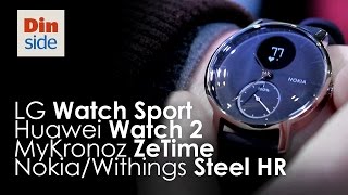 Smartklokker på MWC 2017  ZeTime Steel HR Watch Sport Watch 2 Gear S3 [upl. by Halimaj]