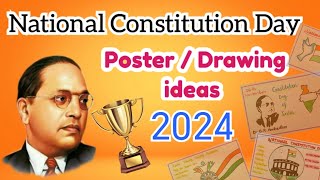 National Constitution Day Drawing ideas 2024  Indian Constitution Day poster ideas Samvidhan diwas [upl. by Emiatej]