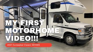 My First Motorhome Video 2021 Sunseeker Classic 3010DS Tour by Forest River RV [upl. by Aihsenod]