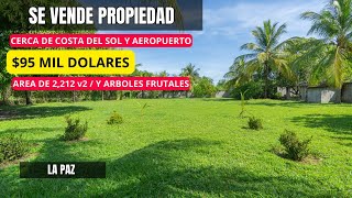 SE VENDE PROPIEDAD CERCA DEL AEROPUERTO Y COSTA DEL SOL EN EL SALVADOR  PRECIO 95K  AREA 1550 m2 [upl. by Yrennalf]