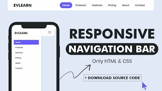 Responsive Navbar HTML CSS Responsive Navbar HTML CSS JavaScript [upl. by Adneral]