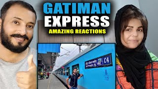 GATIMAN EXPRESS 160Kmph Journey in INDIAS Fastest Train  Pak Couple Reaction [upl. by Olivia]