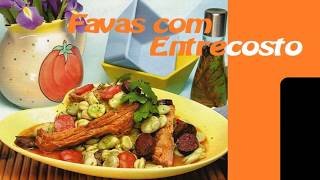 FAVAS COM ENTRECOSTO  RECEITAS [upl. by Imnubulo]