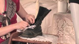 How to Straight Lace Dr Martens Boots  Fashion Below the Knees [upl. by Yerahcaz]