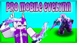 PRO EVELYNN KIT Gameplay On Mobile  ROBLOX BEDWARS [upl. by Lleon359]