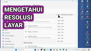 Cara Mengetahui Resolusi Layar Laptop Windows 11 Cek Display Resolution [upl. by Pallaten]