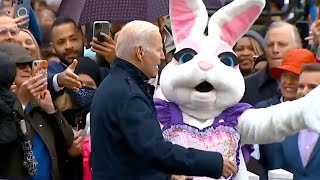 Easter Bunny rescues a confused Joe Biden after he wanders off [upl. by Hartill]