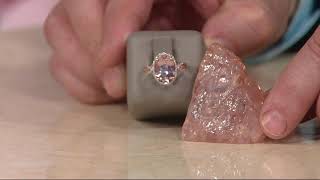 Oval Morganite and Diamond Ring 14K Gold 500 ct on QVC [upl. by Petracca]