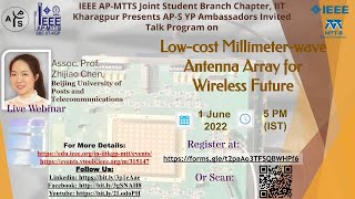 quotLowcost Millimeterwave Antenna Array for Wireless Futurequot by Assoc Prof Zhijiao Chen [upl. by Hamrnand]