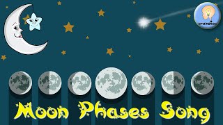 Moon Phases Song  8 Phases of the Moon  Moon phase names with explanation [upl. by Treiber]