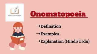 What is Onomatopoeia Explain in HindiUrdu [upl. by Sisenej]